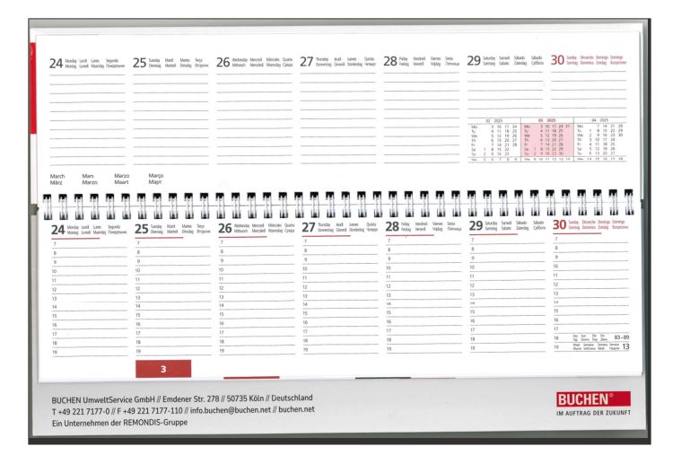 Tischquerkalender (10 Stk.)